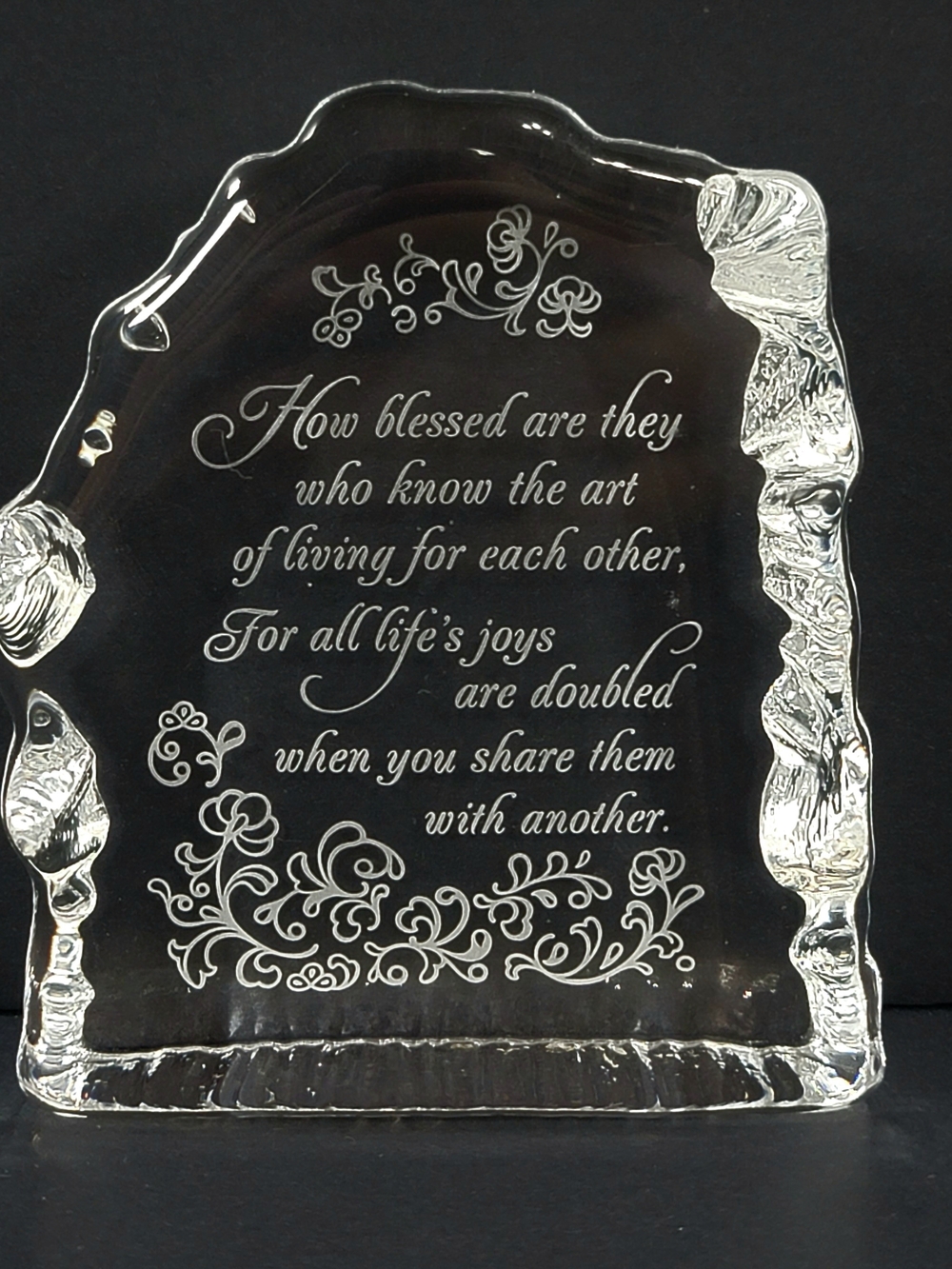 1976 Hallmark Full Lead Austria Crystal Little Gallery Paperweight How Blessed